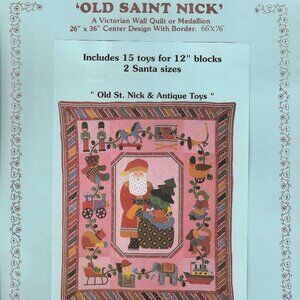 Old Saint Nick Victorian Wall Quilt Pattern & Templates 1983